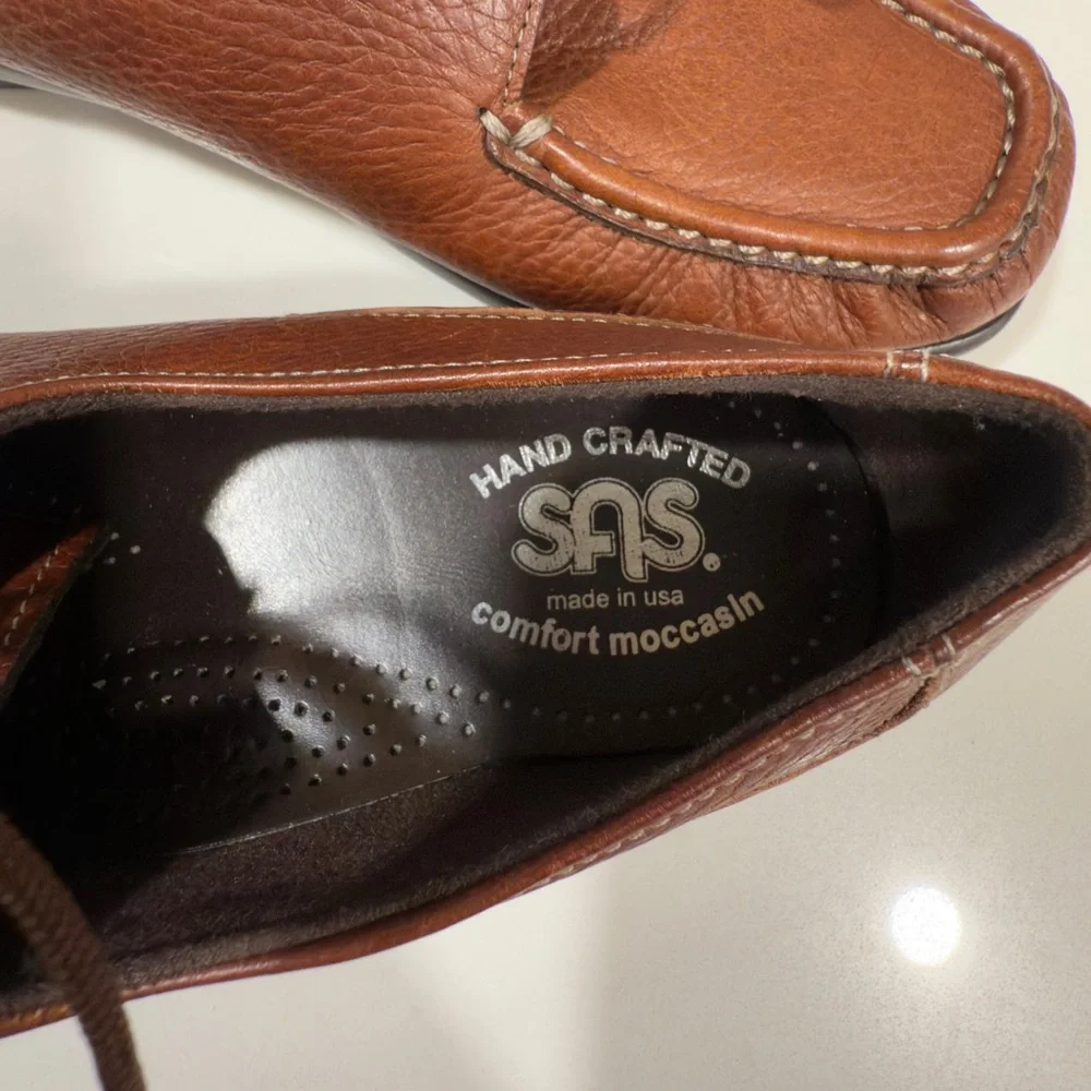 Sas Tripad Comfort Women’s Loafers Shoes Brown Lace Up‎ Moc Toe Low Top 7